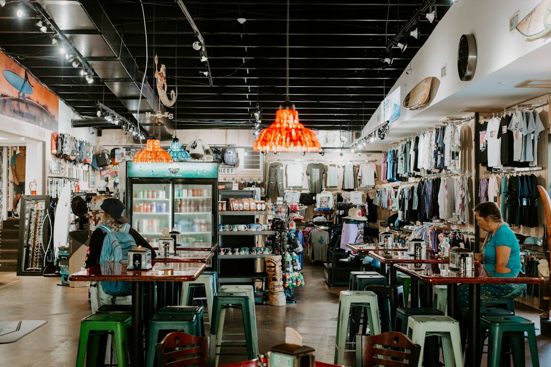 retail store interior with customers